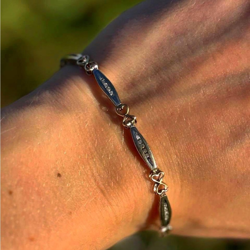10K White and Yellow Gold Bracelet